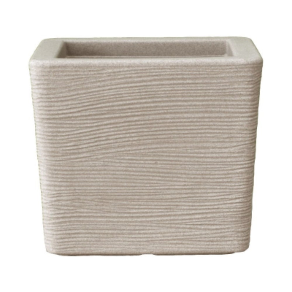 Shabby Cubo Rigato CUBRI 35 Colore corda - acquista su Lovisetto Garden - Prodotti - Vasi - Vetroresina